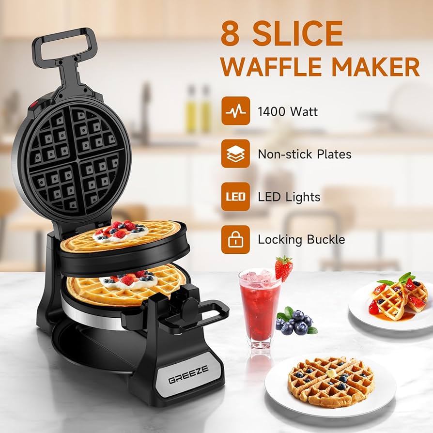 Belgian Waffle Maker ベルギーワッフルメーカー Amazon.com: Belgian Waffle Maker, Classic Rotating Waffle